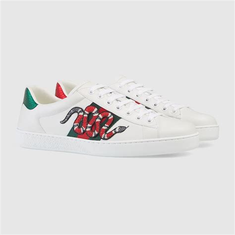 gucci low top sneakers white|gucci ace sneakers kingsnake.